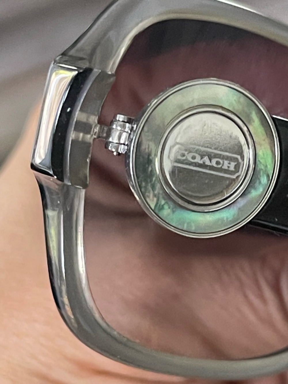 Coach Black Oversized Women's Sunglasses with Beige Signature Case “Ella” - Picture 6 of 9